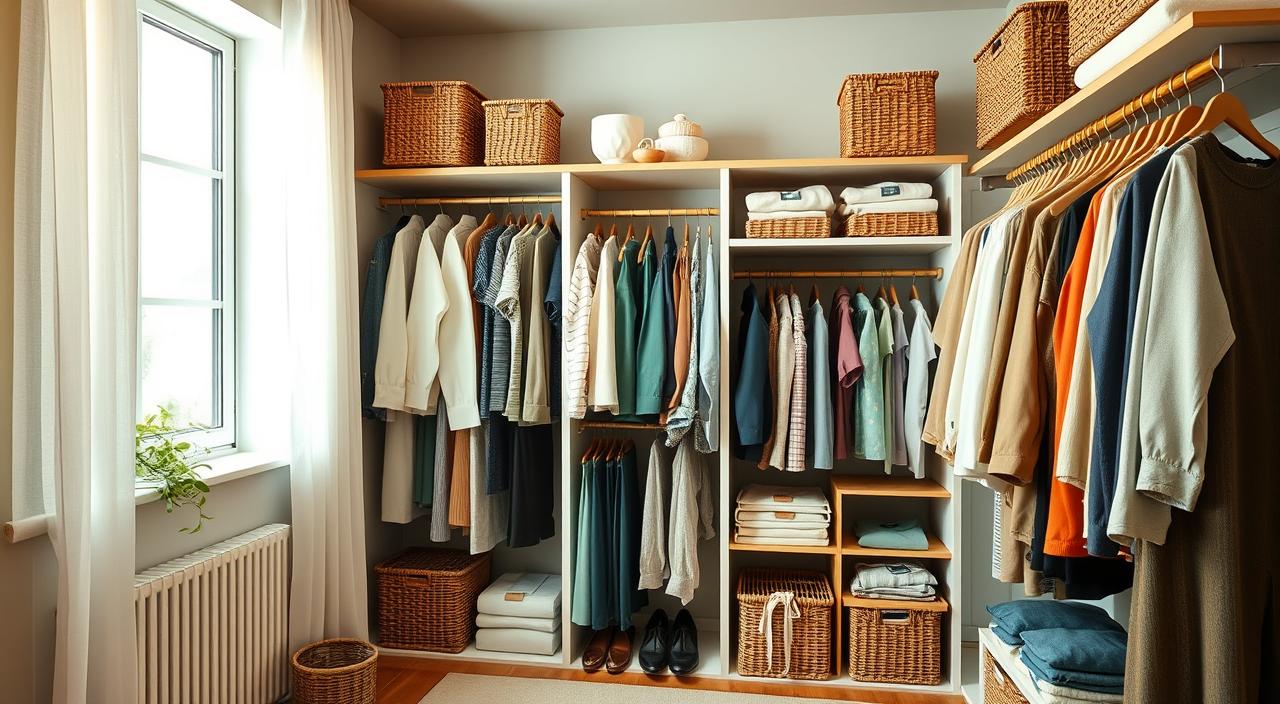 Feng Shui colors in closet organization