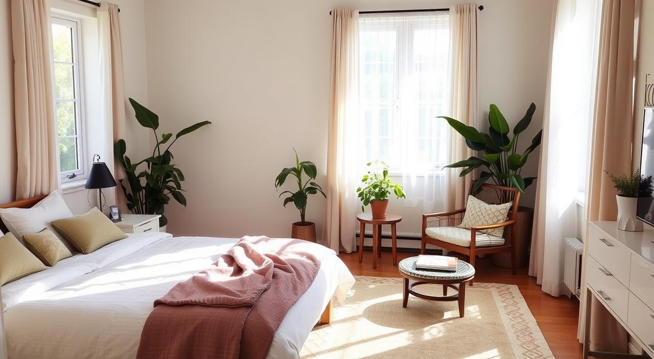 Positive energy flow in guest room