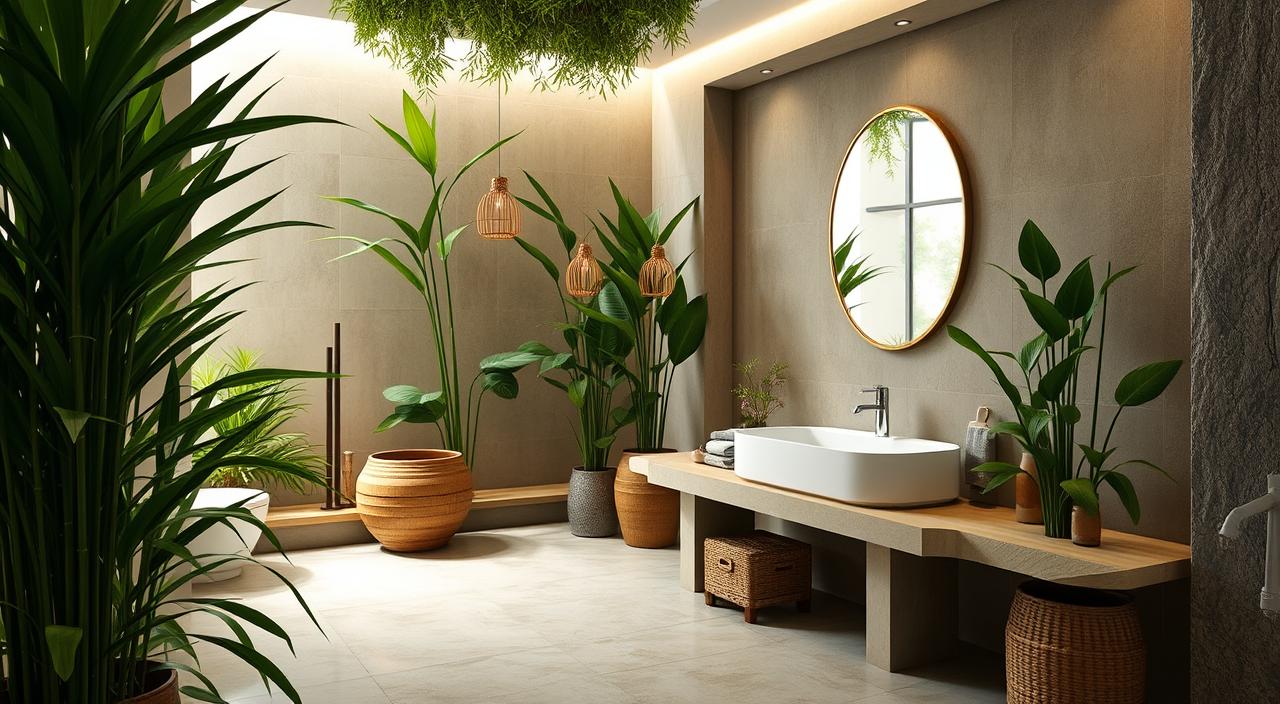 feng shui bathroom plants