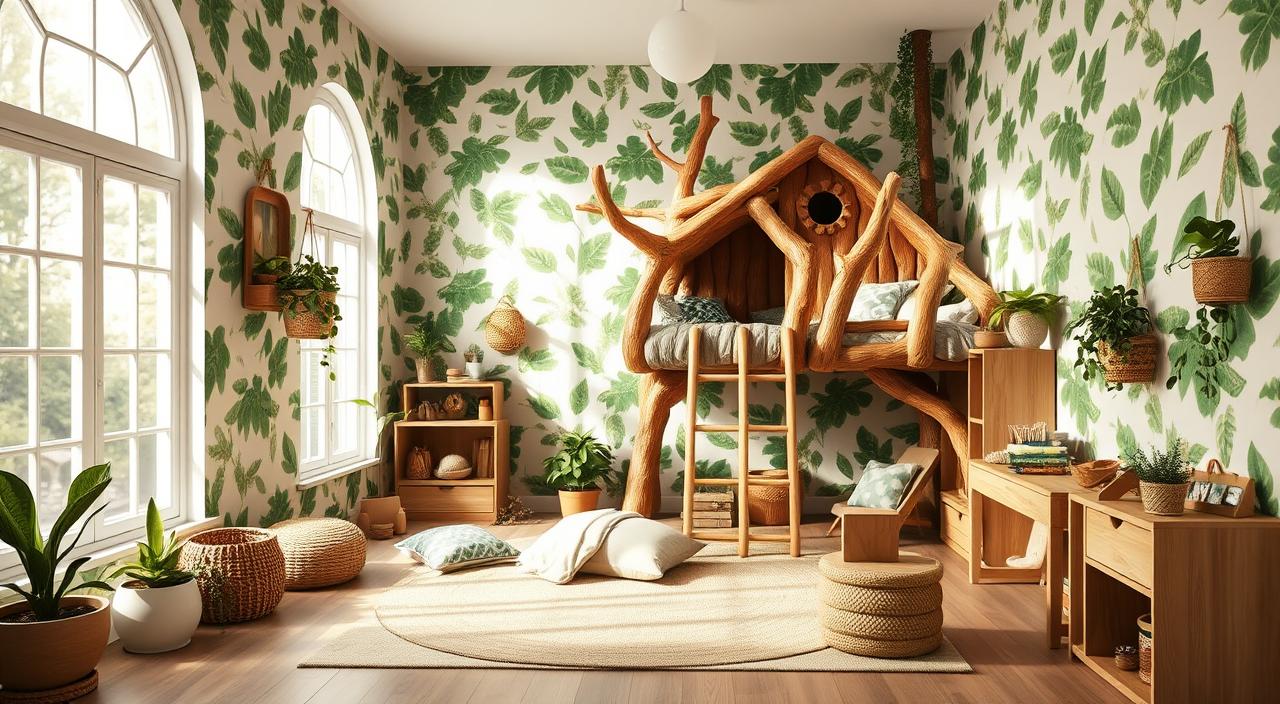 nature-inspired kids' rooms